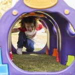 ECR4Kids Peek-A-Boo Caterpillar Tunnel, Purple Structure