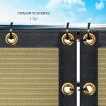 Houssity Beige 4' x 18' Balcony Deck Fence Privacy Screen Cover Panel Shade Cloth Fabric for Chain Link Fence Patio Pool Railing Driveway Walkway Porch Playground Dog Kennel Residence Commercial Use