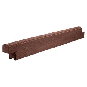 Playsafer 72" Long Commercial Flexible Heavy Duty Rubber Playground Border (Brown, 8 Inches Tall)