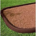 Playsafer 72" Long Commercial Flexible Heavy Duty Rubber Playground Border (Brown, 8 Inches Tall)