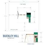 Buckley Hill Wooden Swing Set for Little Kids