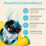 JoyBerri Mighty Bounce Bouncy House - 16.8' x8.9' Ft Extra Large, Inflatable Bounce House for Kids and Adults - with Air Blower, Volleyball Net, Basketball Hoop and Slide - ASTM Certified