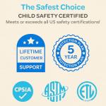 JoyBerri Mighty Bounce Bouncy House - 16.8' x8.9' Ft Extra Large, Inflatable Bounce House for Kids and Adults - with Air Blower, Volleyball Net, Basketball Hoop and Slide - ASTM Certified