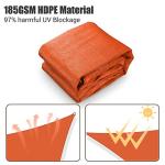 Yescom 1 Pack 28'x28'x28' Triangle Sun Shade Sail Bright Orange 97% UV Block Commercial Events Carpark Swimming Pool Camping Beach Picnic Playground Outdoor Building Canopy