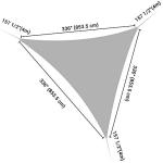 Yescom 1 Pack 28'x28'x28' Triangle Sun Shade Sail Bright Orange 97% UV Block Commercial Events Carpark Swimming Pool Camping Beach Picnic Playground Outdoor Building Canopy