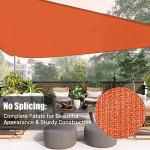 Yescom 1 Pack 28'x28'x28' Triangle Sun Shade Sail Bright Orange 97% UV Block Commercial Events Carpark Swimming Pool Camping Beach Picnic Playground Outdoor Building Canopy
