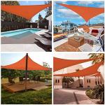 Yescom 1 Pack 28'x28'x28' Triangle Sun Shade Sail Bright Orange 97% UV Block Commercial Events Carpark Swimming Pool Camping Beach Picnic Playground Outdoor Building Canopy
