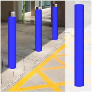 ACJSDGL Commercial Pole Wrap Column Cover for Metal Round Post, Blue 12" Diameter Basement Garage Playground Safety Protection Padding 5ft Tall