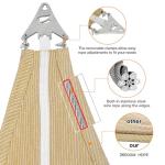 Artpuch Sun Shade Sail with Wire Rope 32'x32'x32' Beige, Commercial Heavy Duty with 8IN Shadesail Hardware Kit Breathable 98% UV Block for Playgrounds,Backyard (We Make Custom Size)