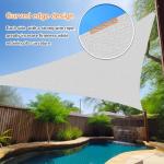 Artpuch Sun Shade Sail with Wire Rope 32'x32'x32' Light Grey, Commercial Heavy Duty with 8IN Shadesail Hardware Kit Breathable 98% UV Block for Playgrounds,Backyard (We Make Custom Size)