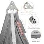 Artpuch Sun Shade Sail with Wire Rope 24'x24'x24' Light Grey, Commercial Heavy Duty with 8IN Shadesail Hardware Kit Breathable 98% UV Block for Playgrounds,Backyard (We Make Custom Size)
