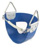 BuySwings Commercial Half Bucket Toddler Swing Seat - Perfect for Outdoor Playground Areas, Steel Reinforced Synthetic Rubber Prevents Fading and Cracking, Saftey Lap Chain Included, USA Made (Blue)