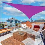 Yescom 1 Pack 25'x25'x25' Triangle Sun Shade Sail Fuchsia 97% UV Block Commercial Events Carpark Swimming Pool Camping Beach Picnic Playground Outdoor Building Canopy