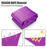 Yescom 1 Pack 25'x25'x25' Triangle Sun Shade Sail Fuchsia 97% UV Block Commercial Events Carpark Swimming Pool Camping Beach Picnic Playground Outdoor Building Canopy