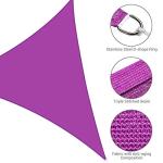 Yescom 1 Pack 25'x25'x25' Triangle Sun Shade Sail Fuchsia 97% UV Block Commercial Events Carpark Swimming Pool Camping Beach Picnic Playground Outdoor Building Canopy