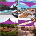 Yescom 1 Pack 25'x25'x25' Triangle Sun Shade Sail Fuchsia 97% UV Block Commercial Events Carpark Swimming Pool Camping Beach Picnic Playground Outdoor Building Canopy