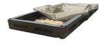 4' x 8' High-Density Plastic Sandbox with Custom Fitted Cover - Commercial Grade for Schools, Daycares, Churches & Home Use