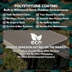 COATEDOUTDOORFURNITURE Heavy-Duty Outdoor Bench Thermoplastic Coated, Expanded Metal, Commercial-Grade Seating, Made in America (Surface with Back, 6 Ft, Textured Yellow)