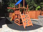 Playsafer Rubber Mulch Nuggets Protective Flooring for Playgrounds, Swing-Sets, Play Areas, and Landscaping (2,000 LBS - 77 CU. FT, Black)