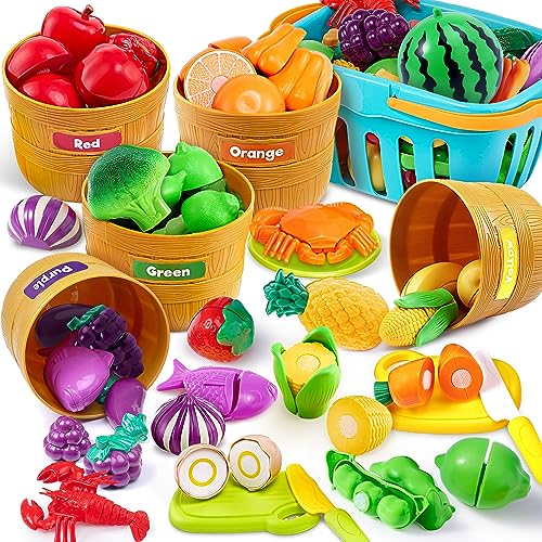 Color Sorting Play Food Set for Daycares/Preschools