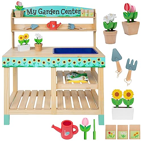 Wooden Gardening Center Indoor Playset - 22 Pc