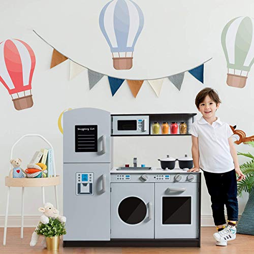 Costzon Kids Kitchen Playset with Realistic Sound效果