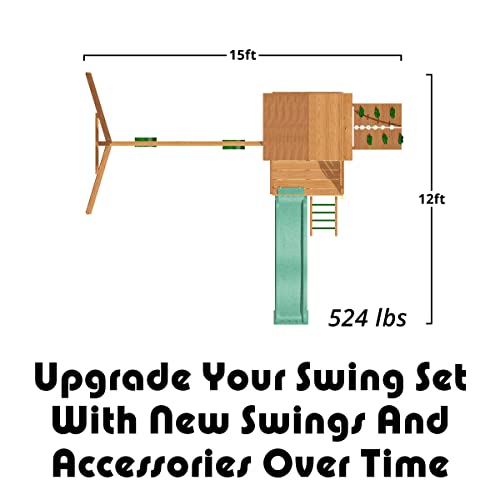 Eastport Wooden Swing Set for Ages 2-8 Years