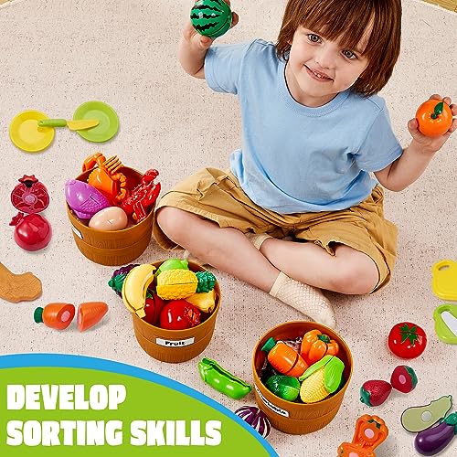Color Sorting Play Food Set for Daycares/Preschools