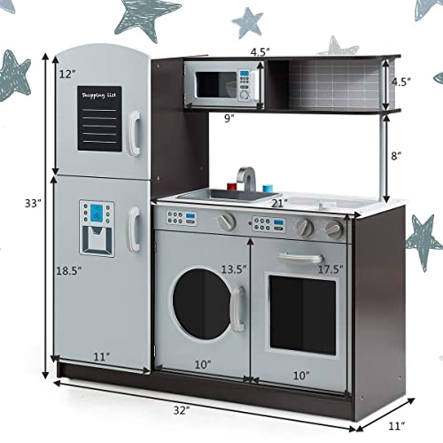 Costzon Kids Kitchen Playset with Realistic Sound效果
