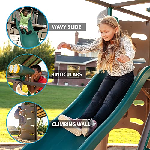 Earthtone Lifetime Swing Set for Daycares and Preschools
