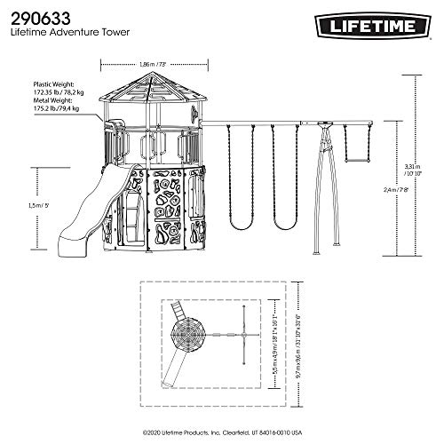 Adventure Tower Swing Set for Daycares and Preschools