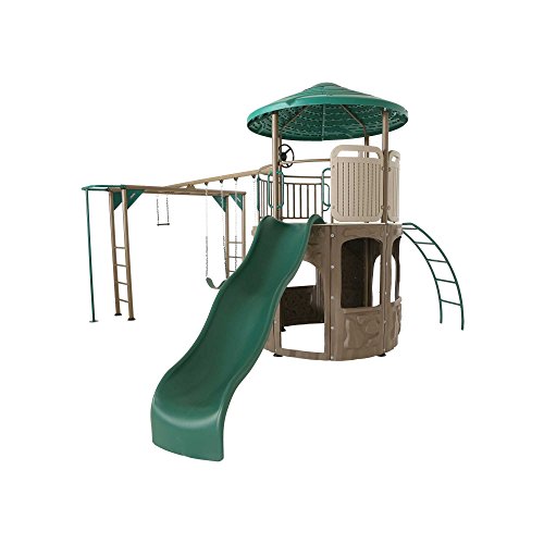 LIFETIME 90630 Adventure Tower Deluxe Swing Set, Green