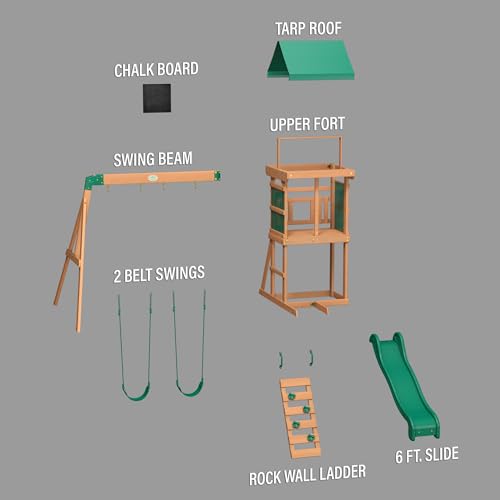Buckley Hill Wooden Swing Set for Little Kids