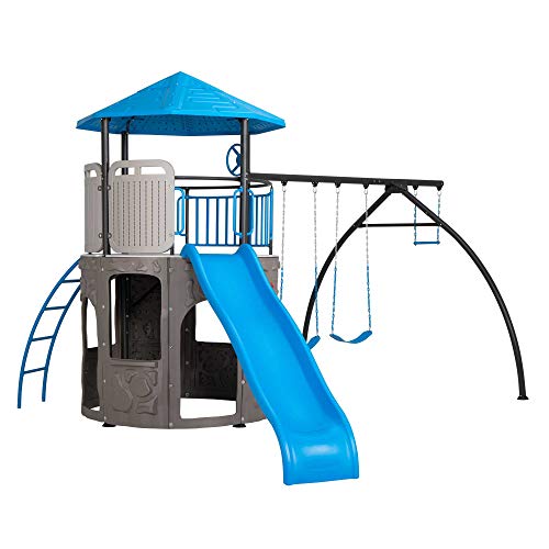 Lifetime Adventure Tower Swing Set for Daycares, Blue