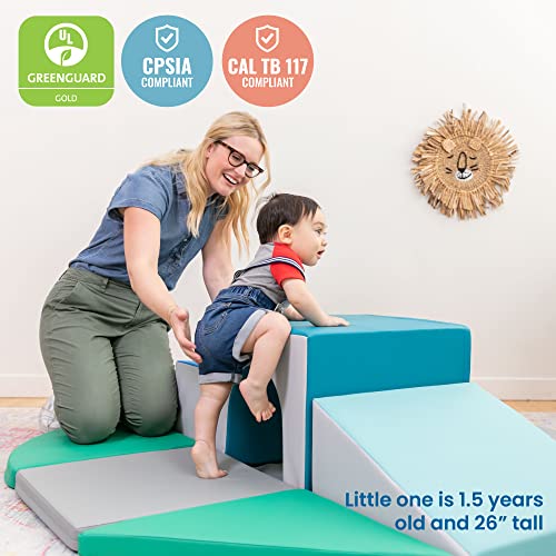 SoftZone Lincoln Tunnel Climber for Daycares, 9-Piece Set