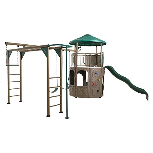 LIFETIME 90630 Adventure Tower Deluxe Swing Set, Green