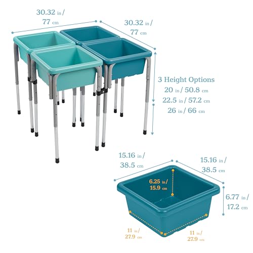 ECR4Kids Sand & Water Play Table with Sensory Bins