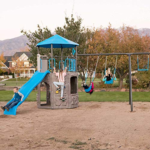 Lifetime Adventure Tower Swing Set for Daycares, Blue