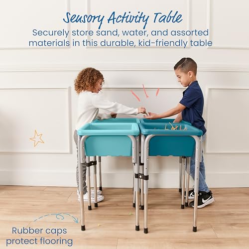 ECR4Kids Sand & Water Play Table with Sensory Bins