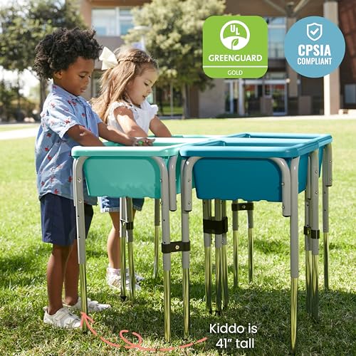 ECR4Kids Sand & Water Play Table with Sensory Bins