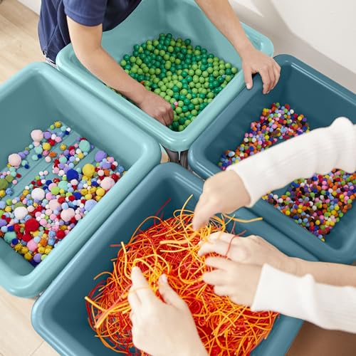 ECR4Kids Sand & Water Play Table with Sensory Bins