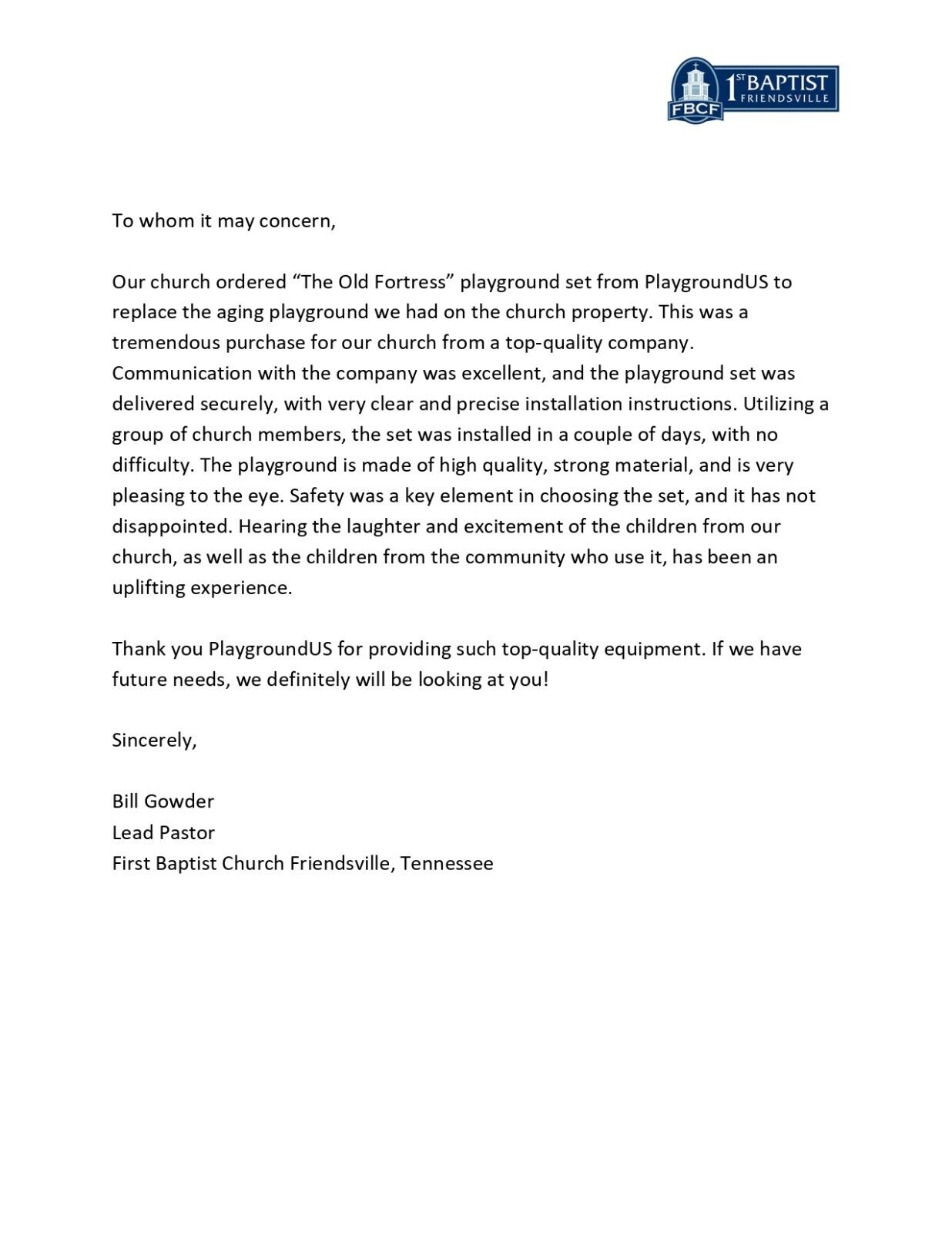 Church, Daycare, and Community Playground Equipment