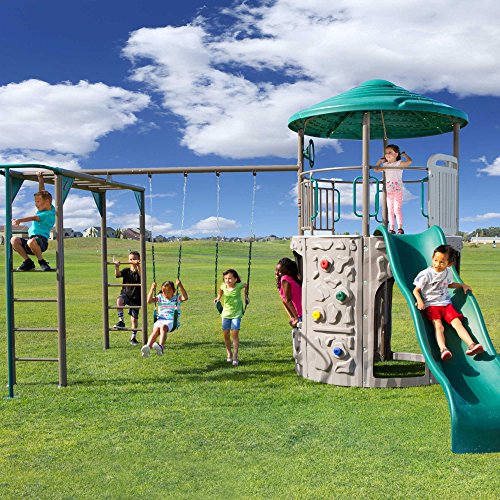 LIFETIME 90630 Adventure Tower Deluxe Swing Set, Green