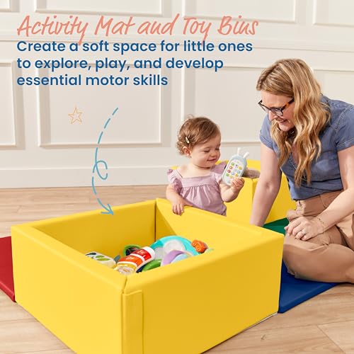 SoftZone Play Patch Mat & Toy Bins Playset