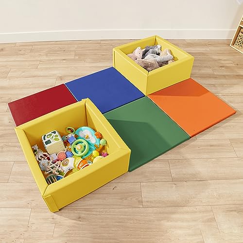 SoftZone Play Patch Mat & Toy Bins Playset