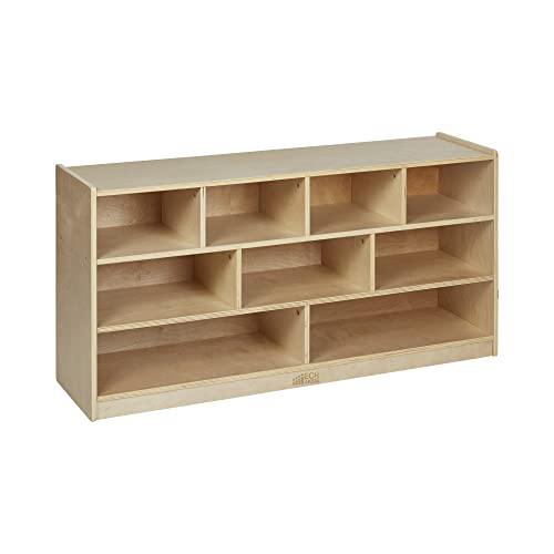 ECR4Kids Large Mobile Block Storage Cart - Natural