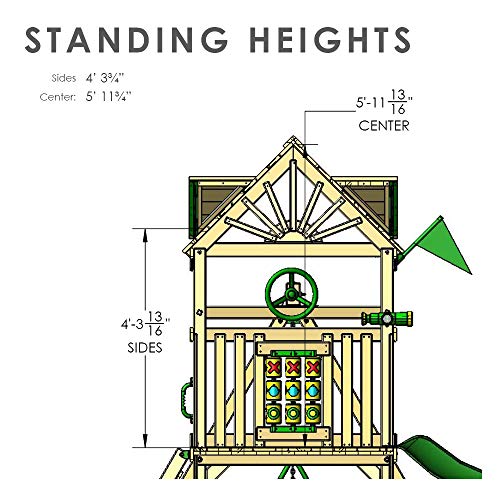 Nantucket II Wood Swing Set for Daycares and Preschools