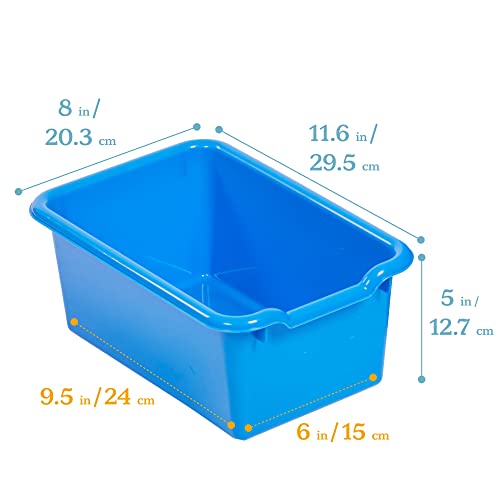 20-Piece Assorted ECR4Kids Scoop Front Storage Bin
