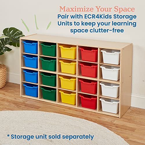 20-Piece Assorted ECR4Kids Scoop Front Storage Bin