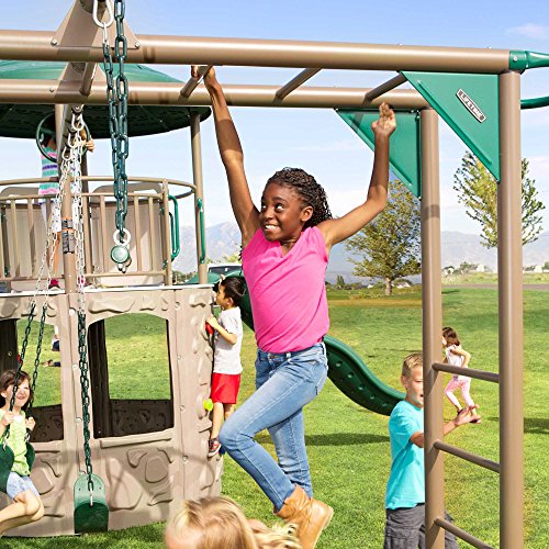 LIFETIME 90630 Adventure Tower Deluxe Swing Set, Green